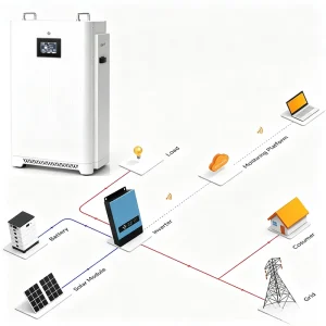 51.2V 300Ah LiFePO4 Split Battery IP65 CAN Off grid Home Storage 15kWh 10 Year Warranty Easy Installation Wall Mounted Xdbattery