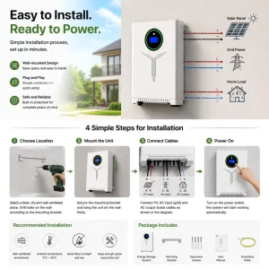 51.2V 300Ah Residential Stacked Energy Storage Battery Home Solar LiFePO4 Integrated Machine