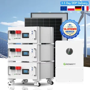 51.2V 314Ah 16.07kWh Rack-Mounted LiFePO4 Battery System Grade a 6000 Cycles for Household Solar Energy Storage ESS CAN BMS