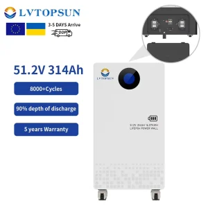 51.2V 314Ah 16kWh LiFePO4 Solar Battery Pack 8000 Cycles