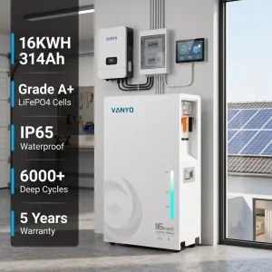 51.2V 314Ah 16kWh LiFePO4 Solar Battery Pack 90% DOD Home Energy Storage System CE UN38.3 Certified Factory Direct