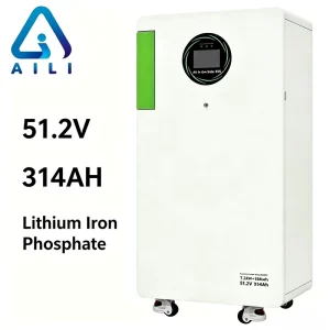 51.2V 314Ah LiFePO4 Battery Solar Home Energy Storage System 10 20KW Hybrid Grid Power System CAN Wall Mounted All In One