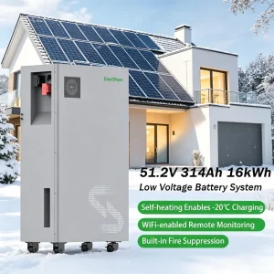 51.2V 314Ah Wall-mounted Lithium Battery Storage System 16kWh Home Energy Low Voltage Solar Battery System
