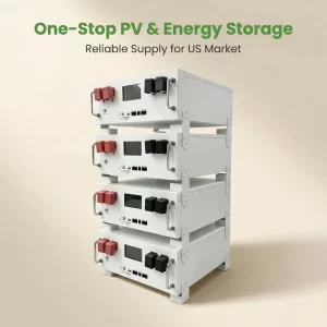 51.2V 32kWh 628Ah Stackable Split LiFePO4 Battery 0.5C Discharge Off Grid Solar Storage System CAN Communication