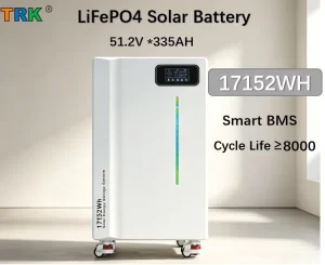 51.2V 335Ah LiFePO4 Lithium Battery 17152Wh Up to 8000 Cycles Smart BMS Solar Storage Battery