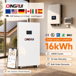 51.2V 48V LiFePO4 Lithium Ion Battery Pack 15kWh 20kWh 30kWh Home Energy Storage System With Bms