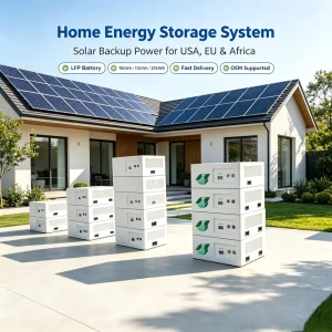 51.2V 600Ah 30KWh EV 6000 Cycles 300Ah 15kWh Mobile Lifepo4 Lithium Solar Battery Floor Mounted Home Energy Storage System