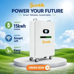 51.2V LiFePO4 300Ah 15kWh 8000+ Cycle Home Energy Storage System Lithium Battery Solar Powered Generator for Residential House