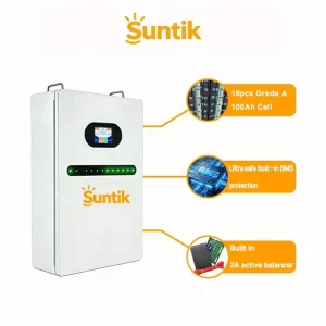 51.2V LiFePO4 Home Energy Storage Battery Smart BMS 8000 Cycle Residential Solar Backup System
