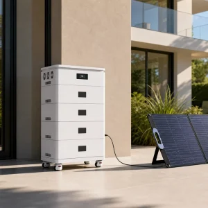 51.2V Stackable Solar Inverter 6kW 12kW Modular LiFePO4 Battery 5kWh 16kWh Grid All in One Hybrid Home Energy Storage