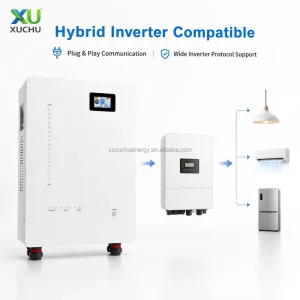 51.2V Wall Mounted LiFePO4 Solar Battery Residential Split Energy Storage System CAN 5 10kW Output Grid Hybrid