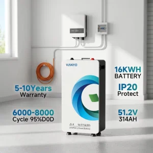 51.2v 3140ah Wall Mounted Lifepo4 Battery Lithium Ion 15 kwh Low Voltage Inverter Solar System