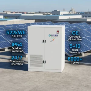 522kWh Lifepo4 High Voltage Battery Commercial Industrial Energy Storage Systems Container IP54 Peak Shaving Valley Filling