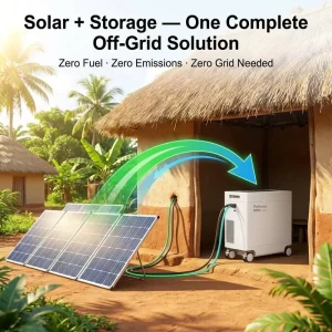 5500W 5120Wh Solar Generator Of-Grid Backup Battery Movable Power Station for Home Clinic School Village Africa