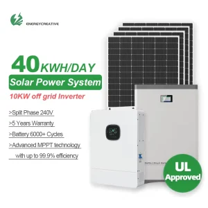 550W Hybrid Inverter Solar Energy System US Split Phase Grid with 10KW and 20KWh Lithium Battery for Home Use