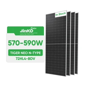 590W N-Type Bifacial A-Grade Solar Panels 22.84% Efficiency 12-Year Warranty 36pcs/pallet in Stock