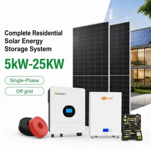5KW-25KW Off Grid Solar Power System Complete Hybrid Home Solar Energy System With LiFeP04 Ion Battery for Roof