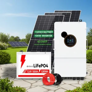 5KW 30KW Complete Home Use Hybrid Grid Solar Energy System Monocrystalline Silicon Solar Panel MPPT Lithium Ion Battery