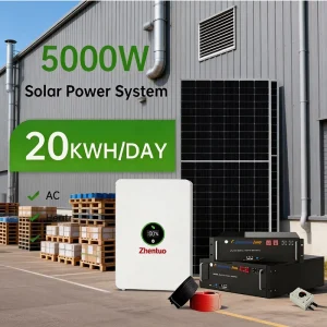 5KW 6KW MPPT Monocrystalline Silicon Lithium Ion Portable Power System Kit Storage Pure Sine Wave Inverter Home Emergency Backup