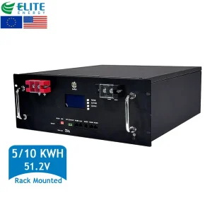 5KWH 10KWH Rack Mounted Home Energy Storage System Lithium Ion Battery 48V 51.2V 100Ah 200Ah Lifepo4 Solar Battery Pack