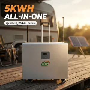 5KWh 5kW AC 5000W 6000W Mobile Portable EV Charging Power Station Bank 220V Solar Generator Energy Storage Battery