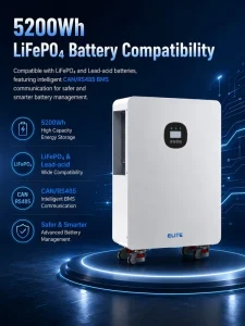 5KWh ESS All in One High Efficiency Solar Energy Inverter with 4500W PV Input LiFePO4 Support UPS & Smart IP54 Protection