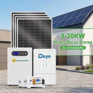 完整的混合太阳能系统 三相 5Kw 8Kw 10Kw 48V 家用离网混合太阳能电池板发电系统
