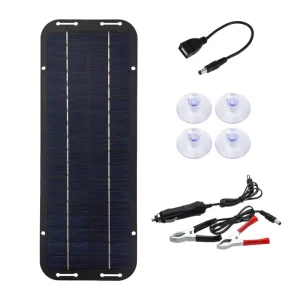 5W 6W 30W 18V 12V Flexible Solar Panels for RVs Boats Motorcycles and Battery Charging