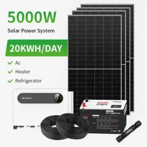 太阳能电池板5kW 10kW离网太阳能电池板系统，带电池和逆变器完整套件太阳能系统