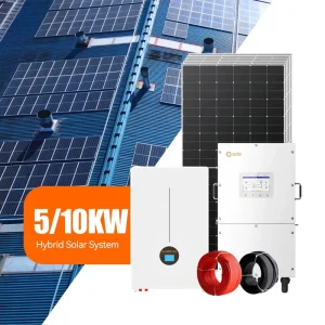 5kW 10kW Complete Hybrid Solar Energy System on Off Grid Solar Panel Battery Storage Power System for Home Commercial Use