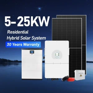 5kW 6kW 8kW 10kW 12kW 15kW 16kW 20kW 24kW 25kW Hybrid Whole-House Solar Power System with Storage Panels