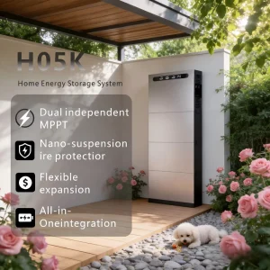 5kWh to 20kWh Stackable Home Energy Storage System 51.2V 100Ah LiFePO4 All in One Hybrid Inverter IP65 CE TUV OEM ODM
