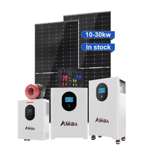 完整的磷酸铁锂电池太阳能系统 5kw 10kw 20kw 30kw 太阳能电池板套件 家用混合离网太阳能发电系统