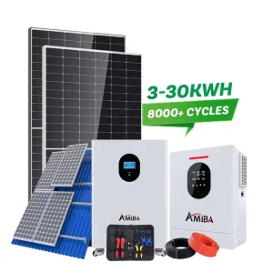 完整混合太阳能系统全套 5kw 8kw 10Kw 12Kw 15kw 20Kw 地面太阳能安装系统，适用于家庭