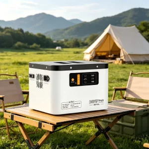 6 in 1 Portable Energy Storage Power Station 300W AC Output 4000 Cycles LiFePO4 Solar Charger Generator