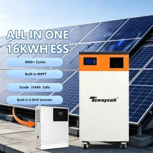 6.5KW Inverter 16KWh LiFePO4 Battery All-in-one Solar ESS with Active Balancing & Wifi Remote Control