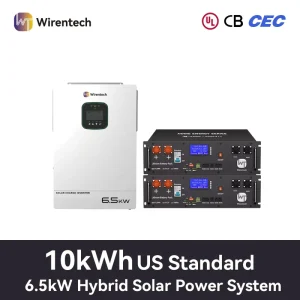 6.5KW Inverter With 2 Server Rack Battery Pack LiFePO4 51.2V Solar Backup UPS System US Stock 3 7 Days Delivery Ready