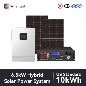 6.5kW Solar Panel Kit For Home With Battery And Inverter Complete Solar Power System Off Grid Full Set 120V Solar Energy System