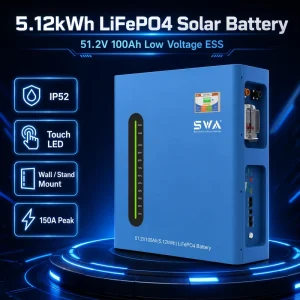 6000 Cycle Life 5kWh 10kWh 48V 24V 200Ah Solar Energy Storage Lithium Ion Battery Lifepo4