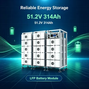 6000 Cycles LiFePO4 High Voltage Lithium Battery 314Ah Stackable Rack-Mount Hybrid Grid Energy Storage Battery