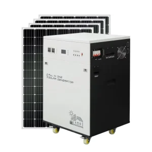 6000W Electric Portable Power Generator with MPPT Solar Panels 1500W Rechargeable Lead-Acid Battery 7000W & 3000W Options