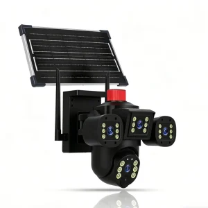 600MP Starlight Solar PTZ Camera F1.6 Aperture Spherical IR and White LEDs Anti-Thunder IP66 Rechargeable
