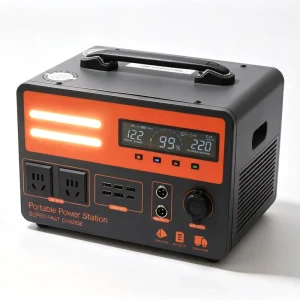 600W LiFePO4 Portable Power Station Solar Generator with MPPT, 110V/220V Pure Sine Wave AC Output, Grid and Car/Solar Panel Compatibility