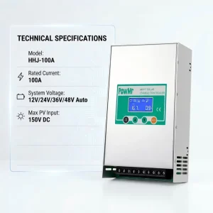 60A 80A 100A High-Current Charging Capability 12V 24V 48V Lithium/Lead-Acid Battery MPPT Solar Charge Controller