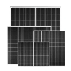 定制紧凑型 60W 单晶半电池全黑太阳能电池板 12V 24V 硬质玻璃光伏组件，适用于离网家庭房车