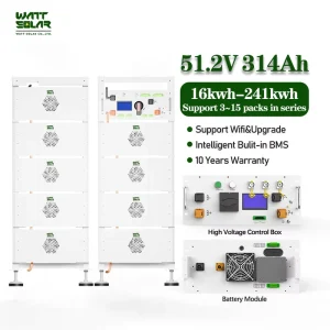60kwh 100kwh 200kwh 241kwh Lithium Battery High Voltage 200v 600v 51.2V 16KWH I&C Energy Storage Lithium Battery System