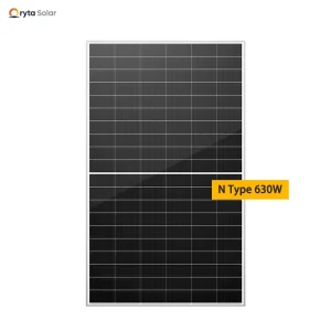 630W 650W 单晶硅N型光伏柔性太阳能电池板套件系统，转换效率23.34%，适合家庭使用