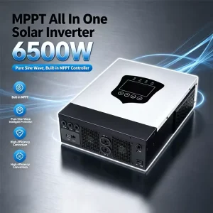 6500W All In One Hybrid Solar Inverter Pure Sine Wave Off Grid 6.5KW 48V With MPPT Charge Controller For Home Solar System