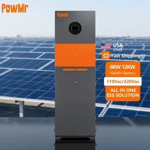 6KW 12KW 120V/220V Split Phase Output Solar Inverter With 16KW Battery Complete Energy Storage System ESS Solution