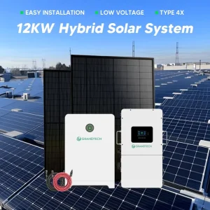 能源创意6KW 8KW 10KW 12KW混合太阳能逆变器450W太阳能电池板48V锂电池太阳能系统